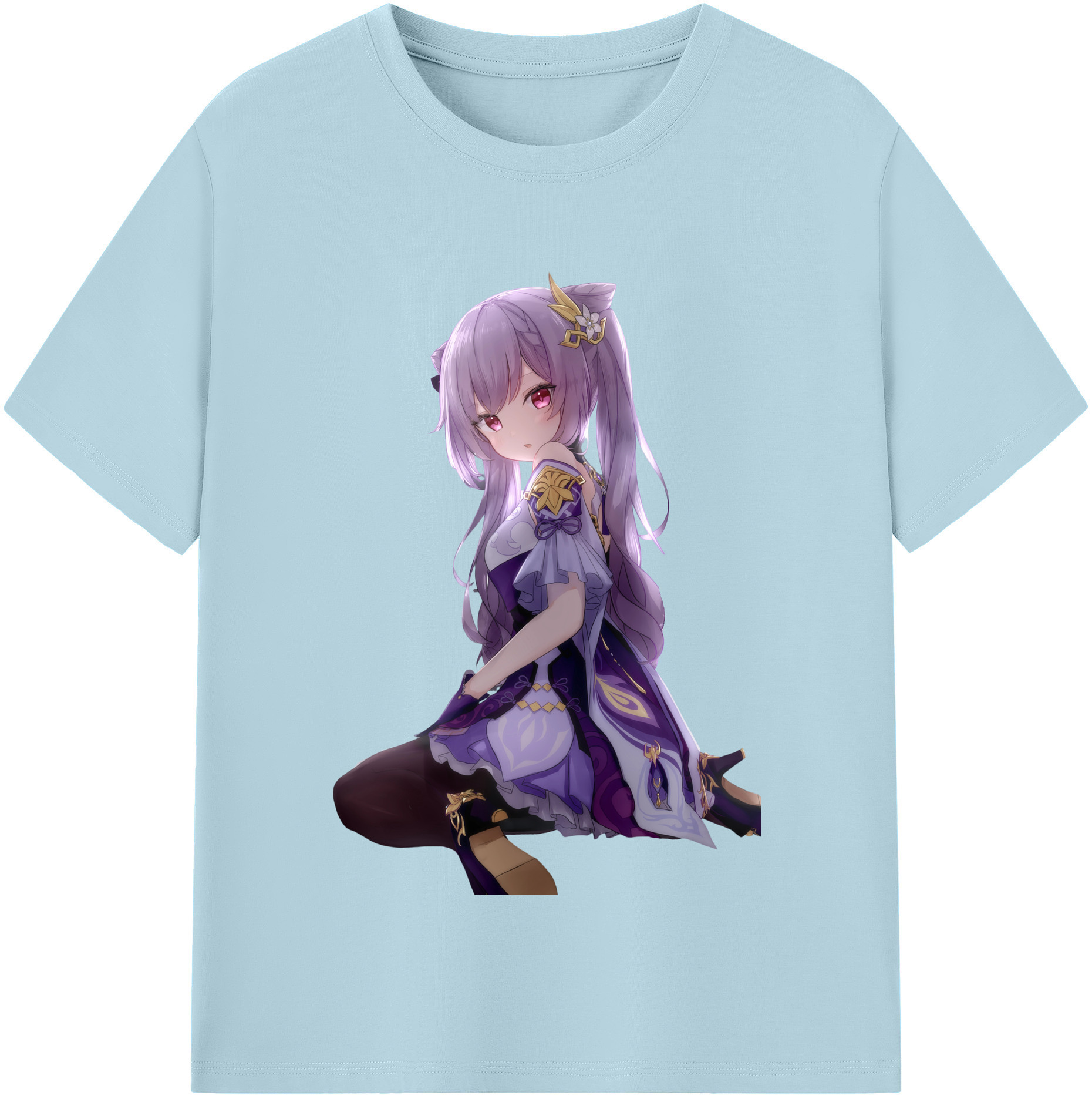 げんし神 刻晴 こくせい genshin Kokusei 綿100％半袖Tシャツ（フロントプリント）